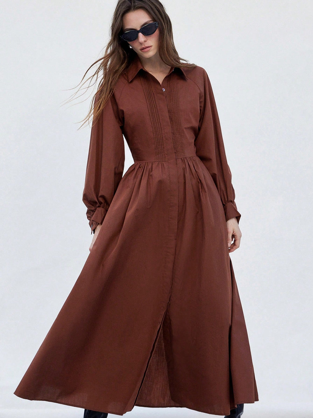 Rochie maxi SHEIN, maro