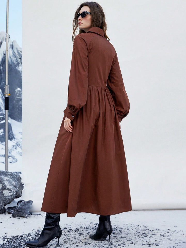 Rochie maxi SHEIN, maro