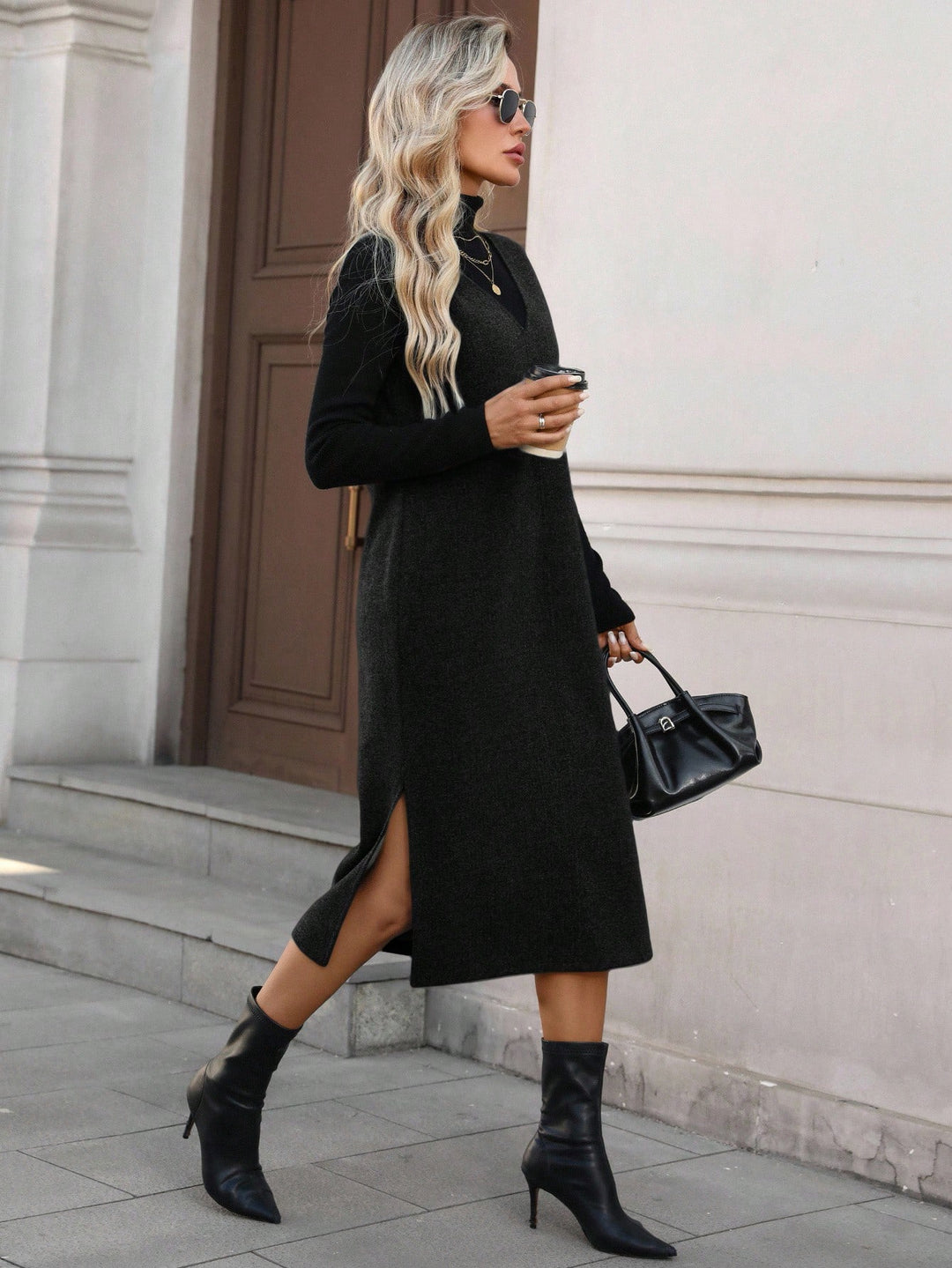 Rochie midi SHEIN, negru