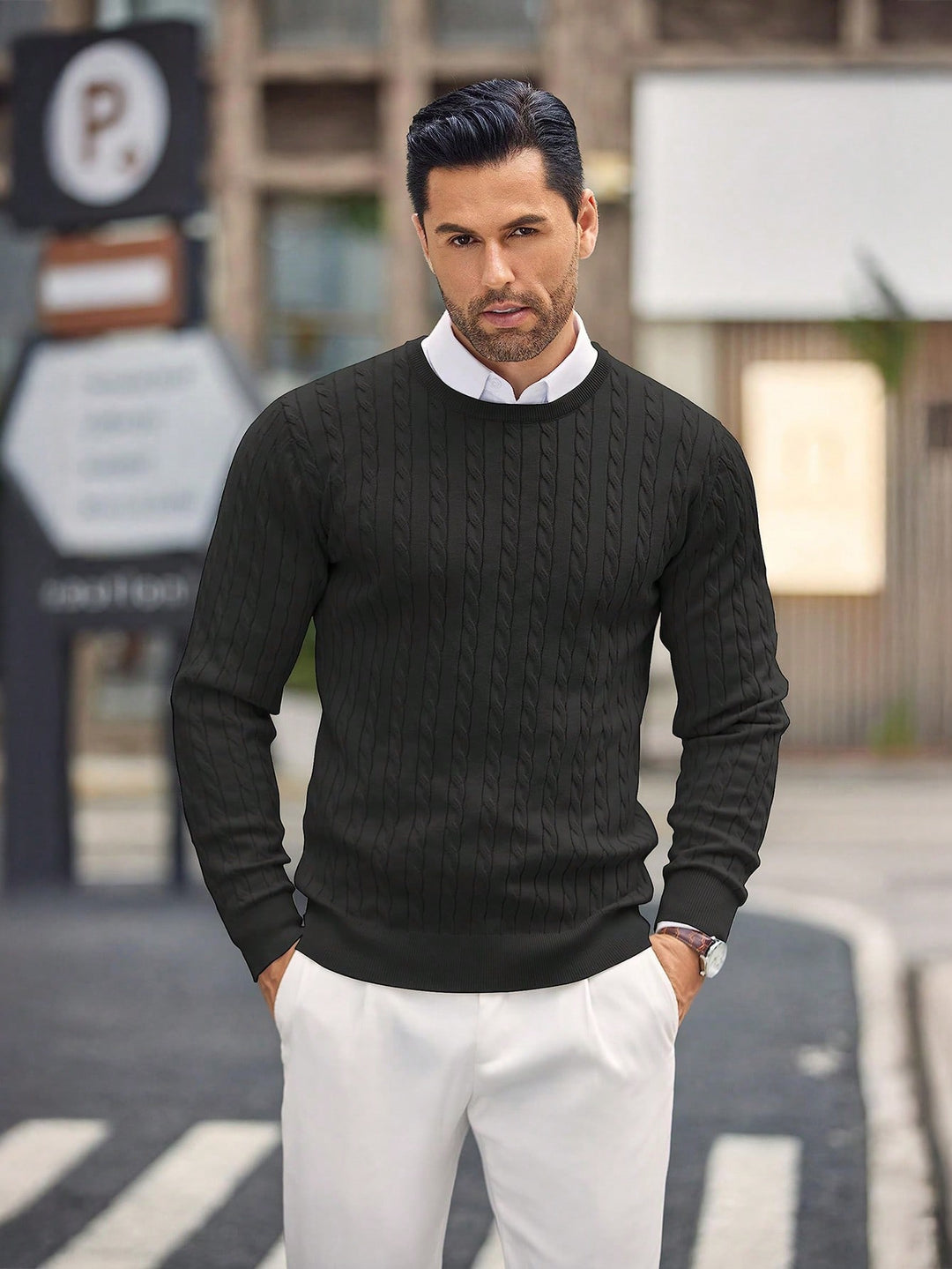 Pulover SHEIN, negru