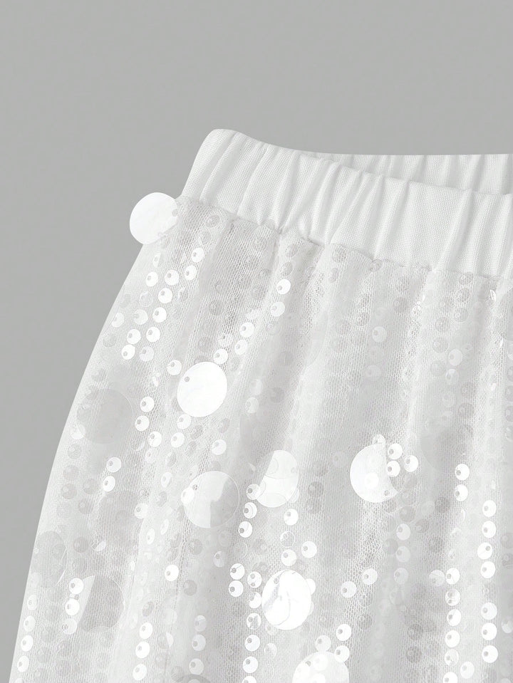 Pantaloni SHEIN, alb