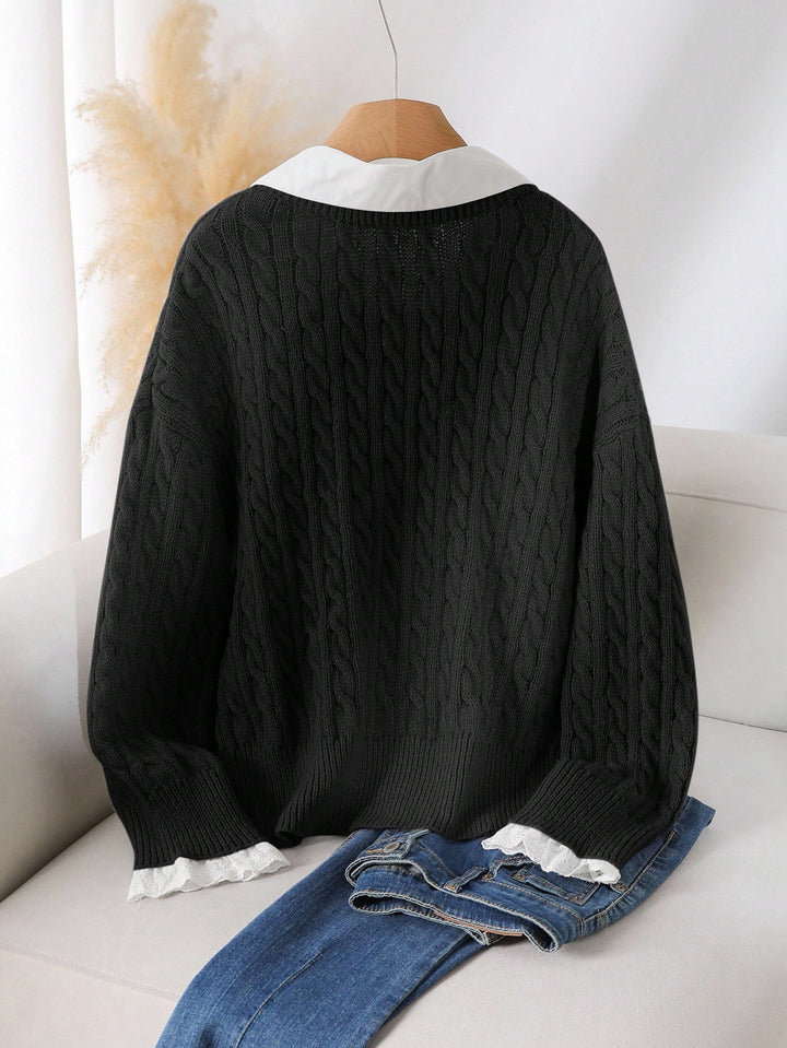 Pulover SHEIN, negru