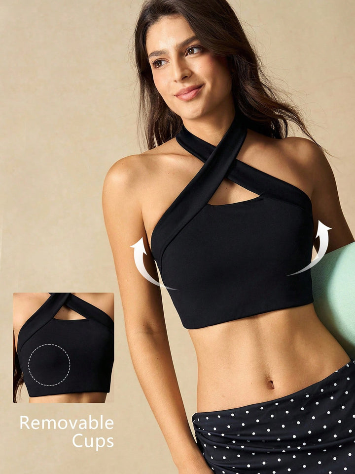 Bustieră sport SHEIN, negru