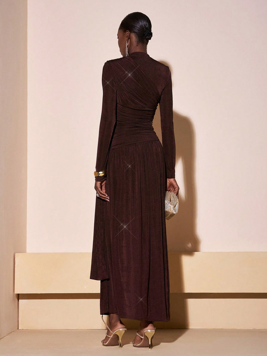 Rochie maxi SHEIN, maro