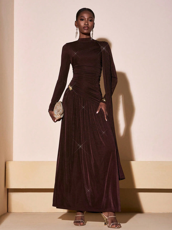 Rochie maxi SHEIN, maro