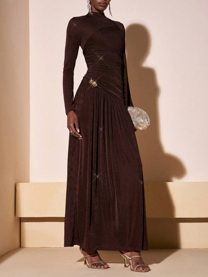 Rochie maxi SHEIN, maro