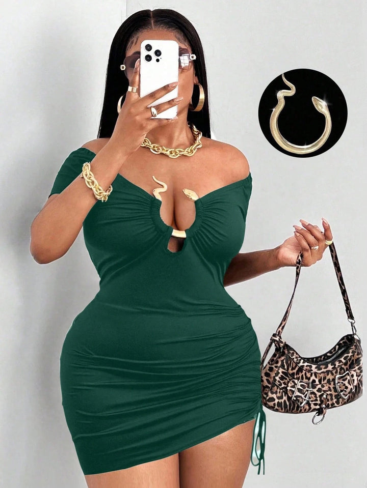 Rochie mini SHEIN, verde