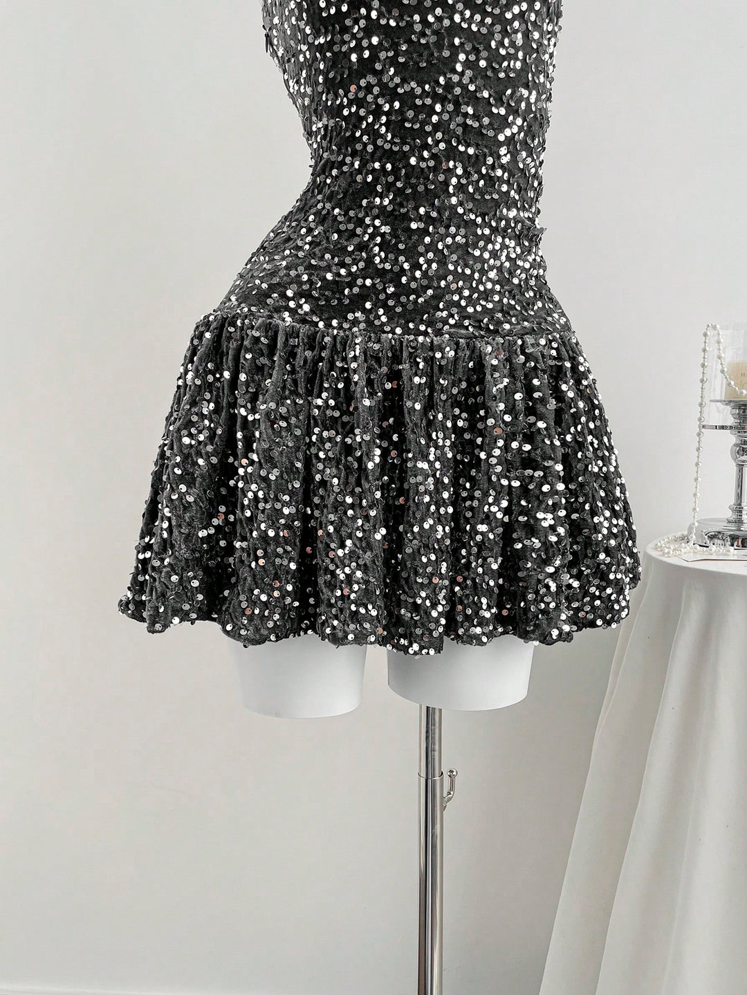 Rochie mini SHEIN, argintiu