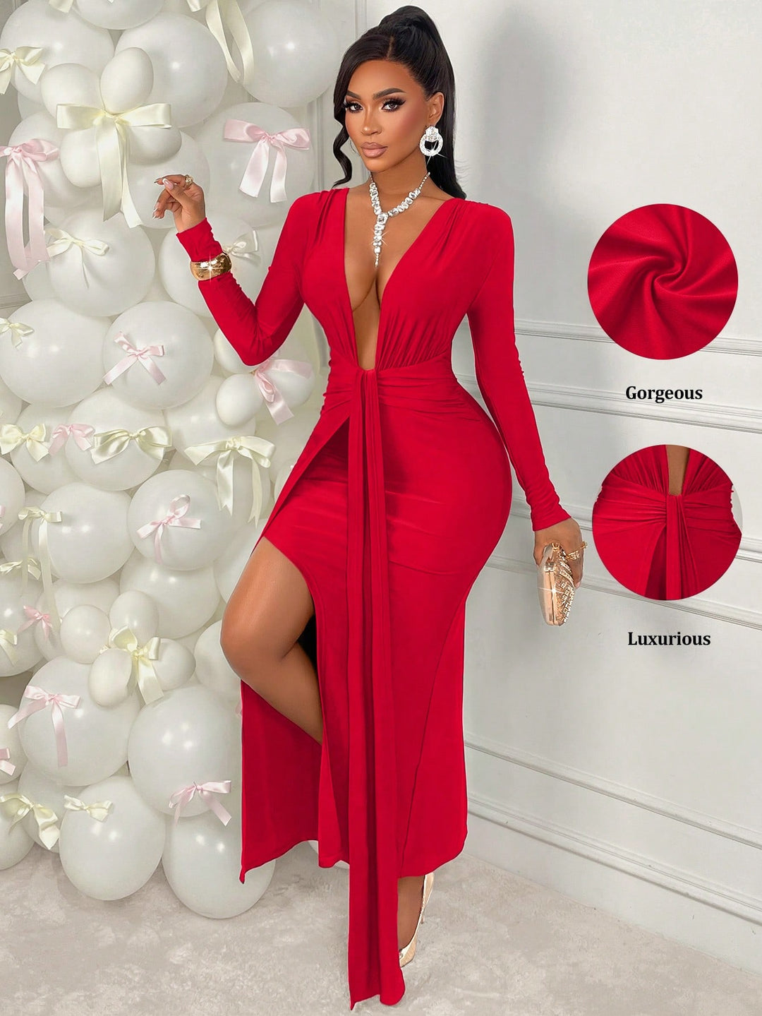 Rochie maxi SHEIN, roșu