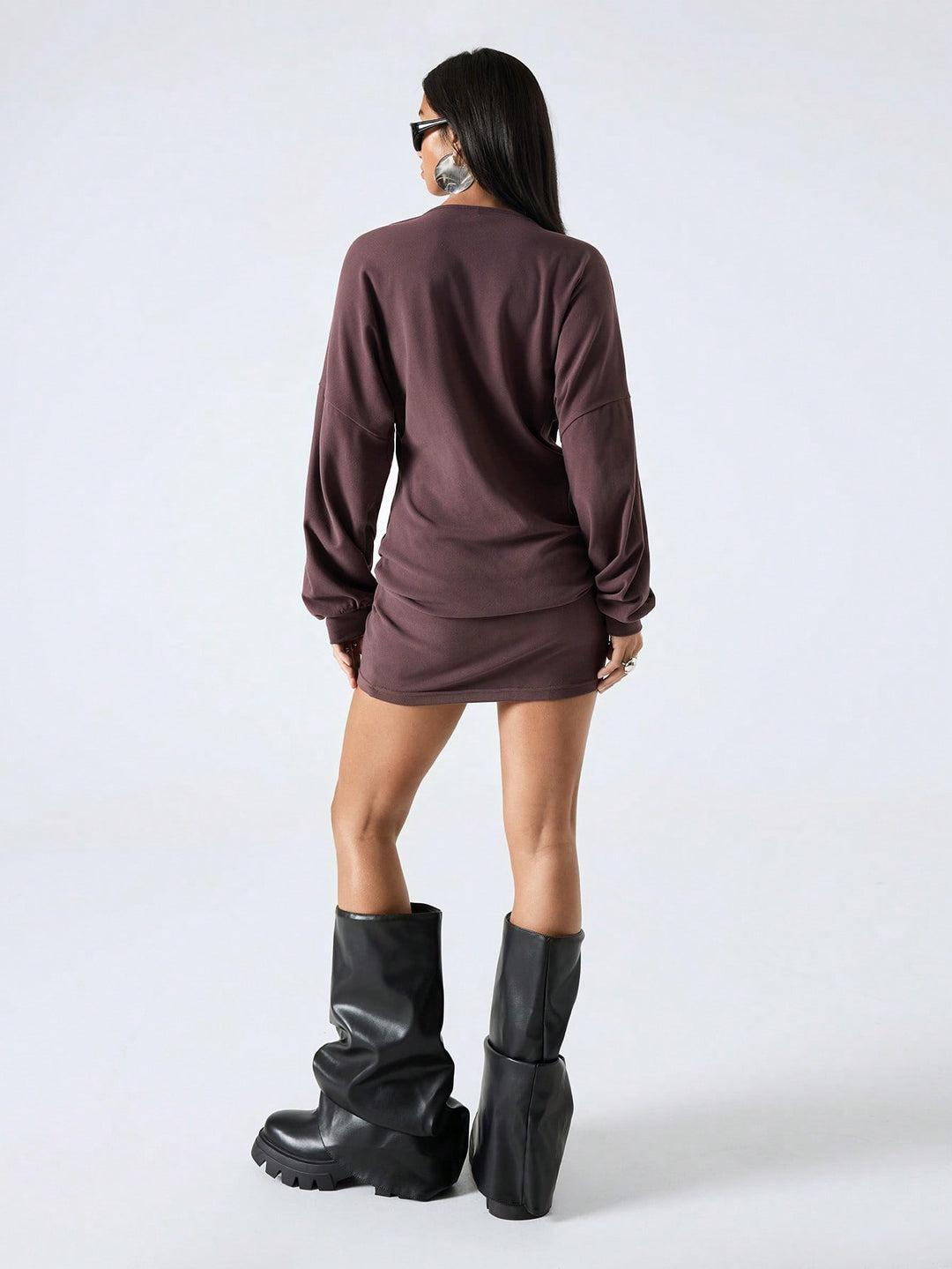 Rochie mini SHEIN, maro