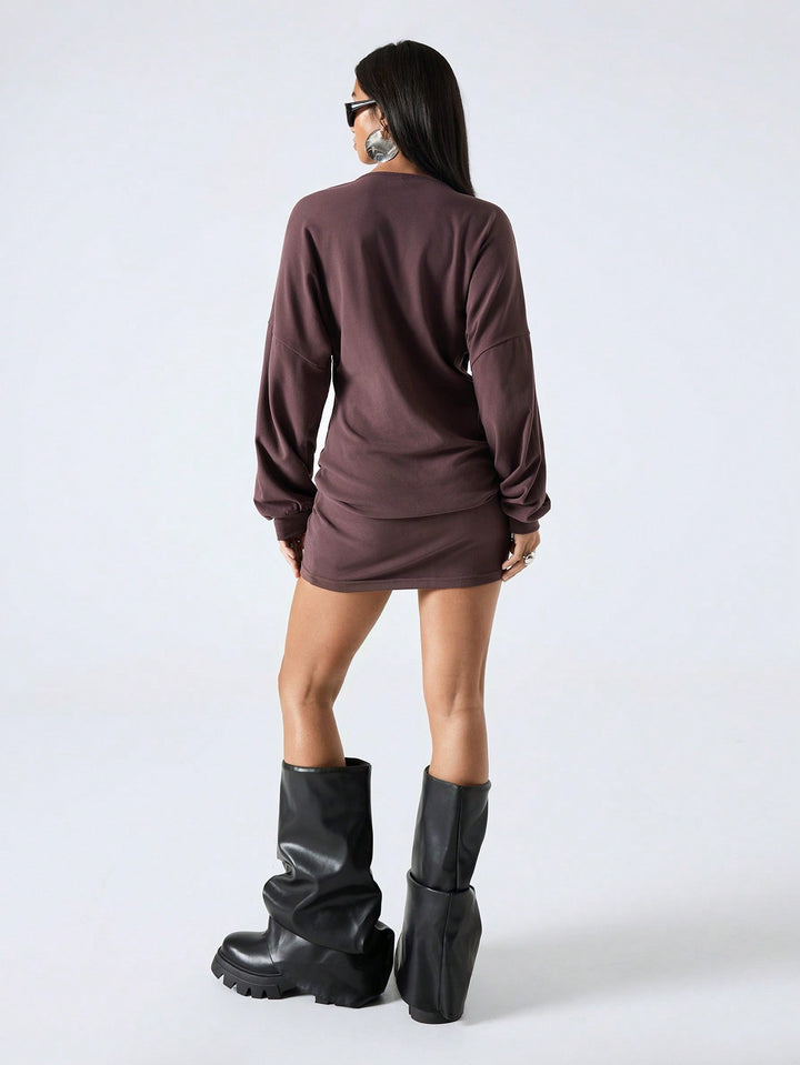 Rochie mini SHEIN, maro