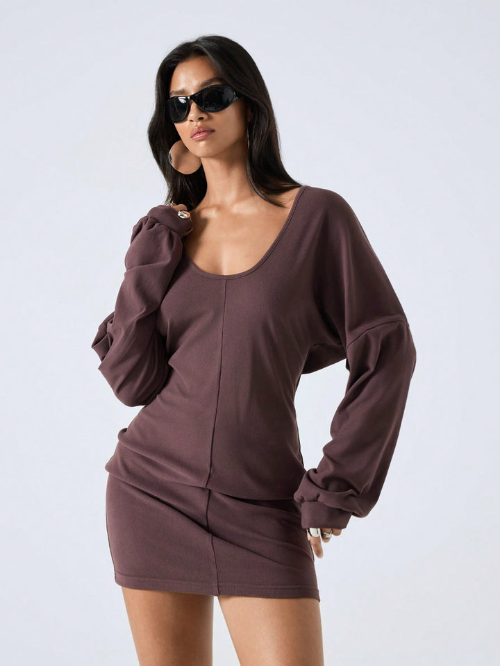 Rochie mini SHEIN, maro