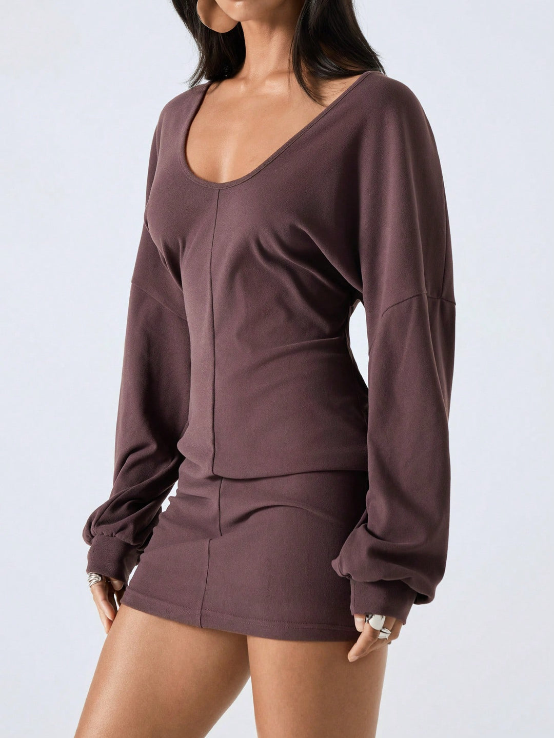 Rochie mini SHEIN, maro