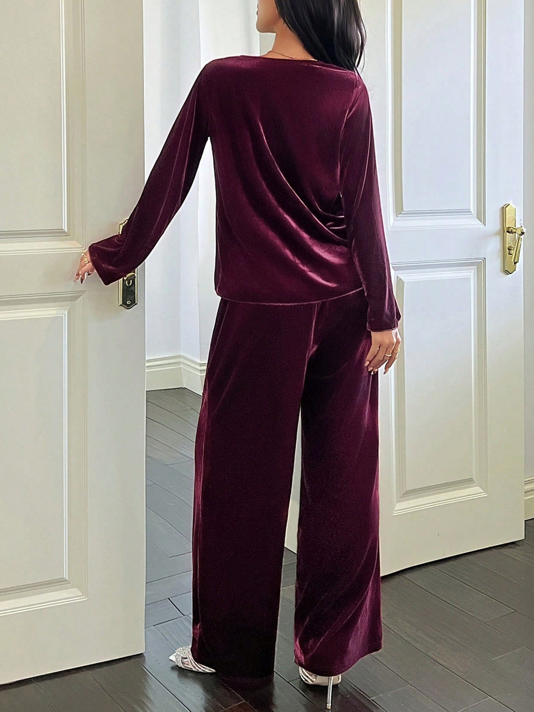 Compleu pijama SHEIN, vișiniu
