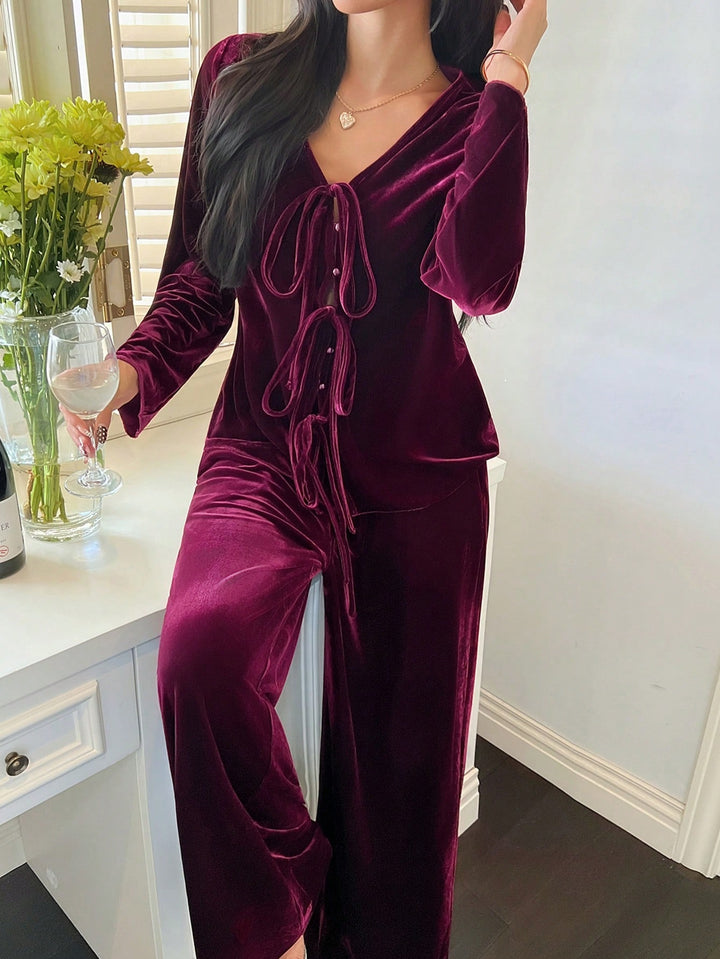 Compleu pijama SHEIN, vișiniu