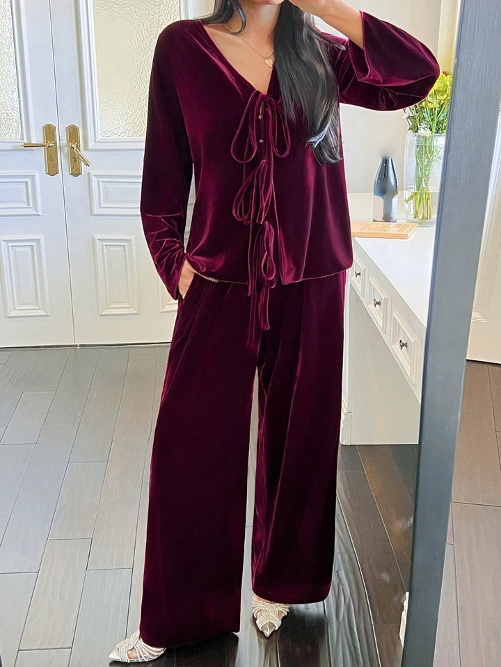 Compleu pijama SHEIN, vișiniu
