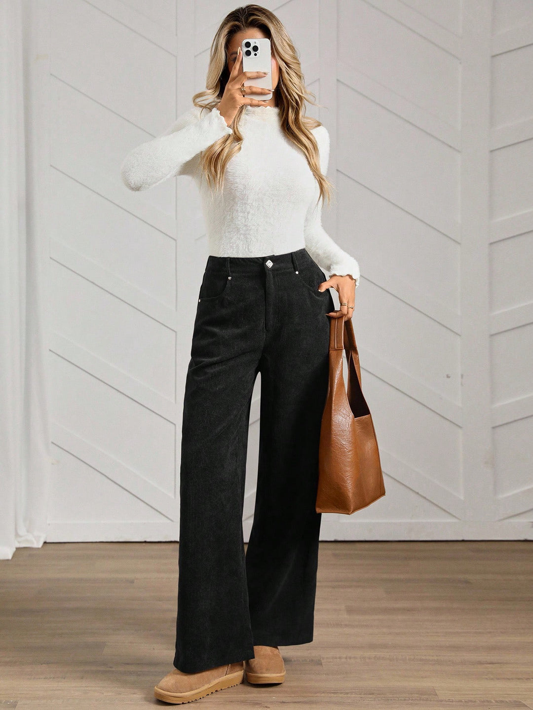 Pantaloni SHEIN, negru