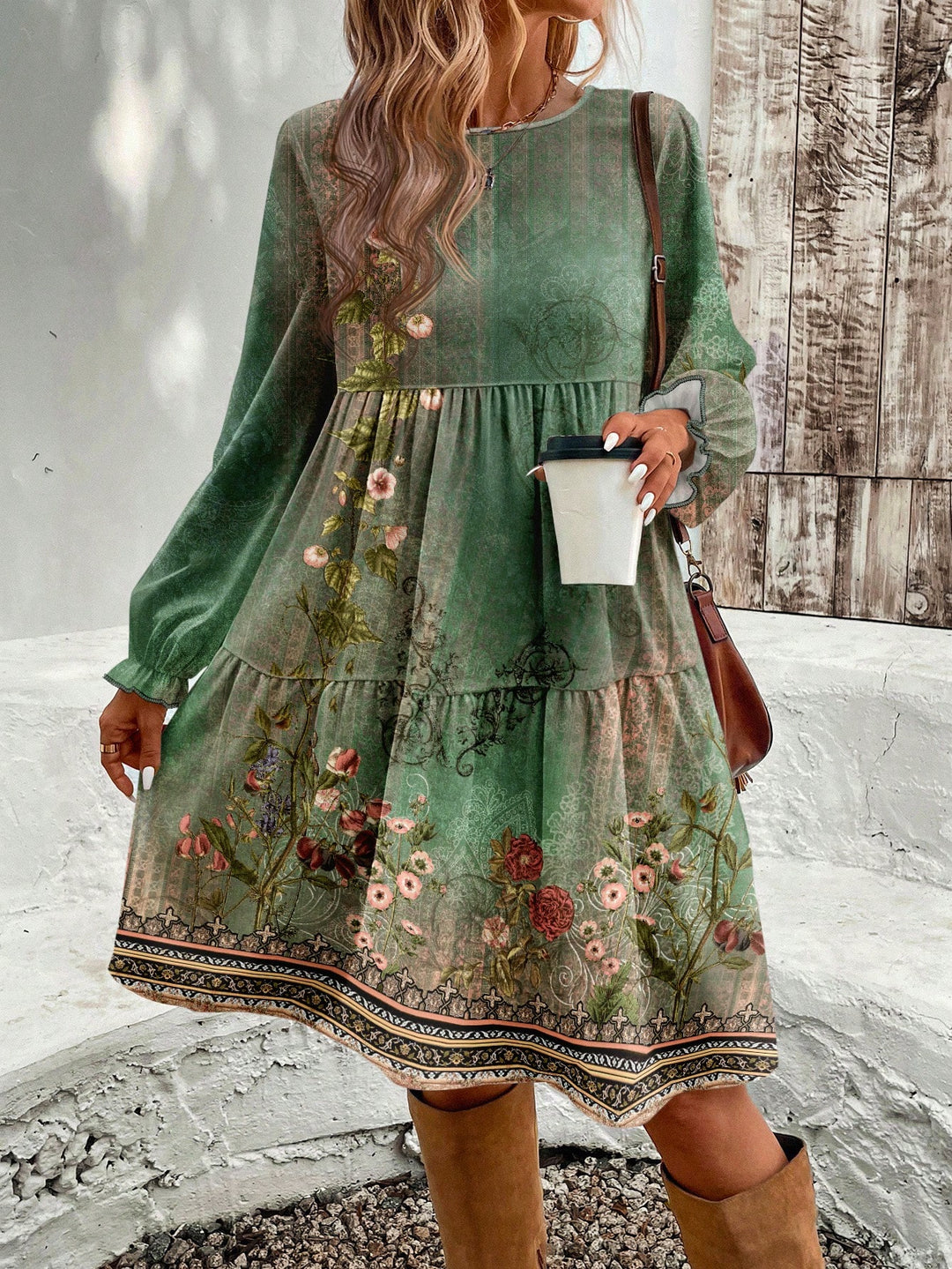 Rochie mini SHEIN, verde