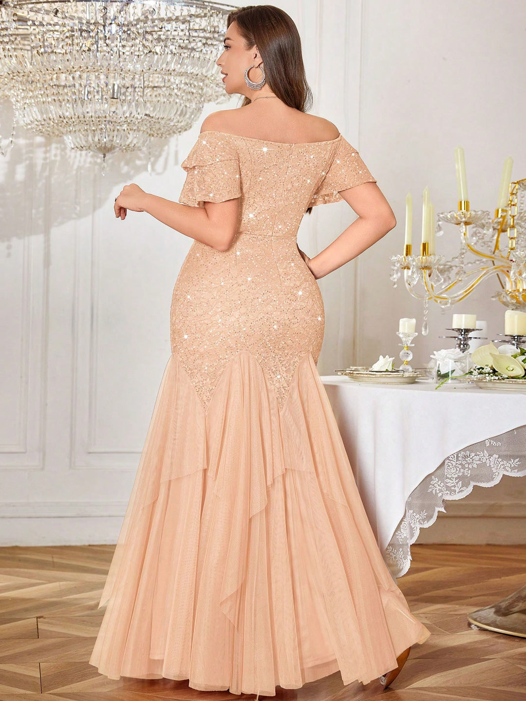 Rochie de ocazie SHEIN, roz