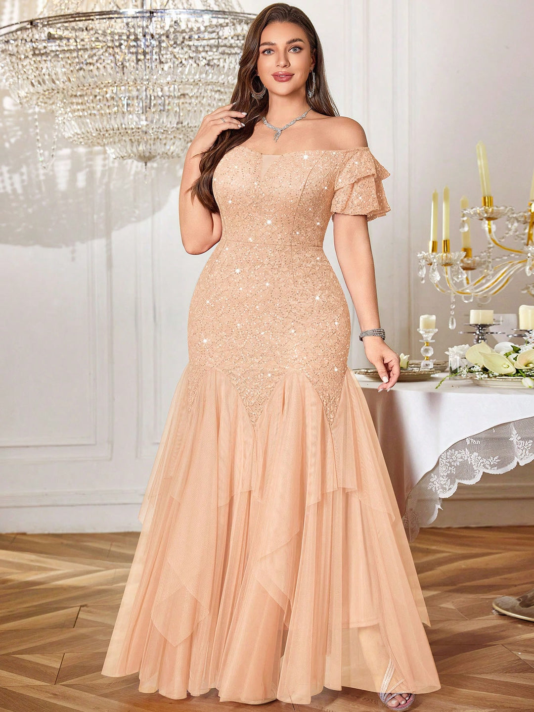 Rochie de ocazie SHEIN, roz