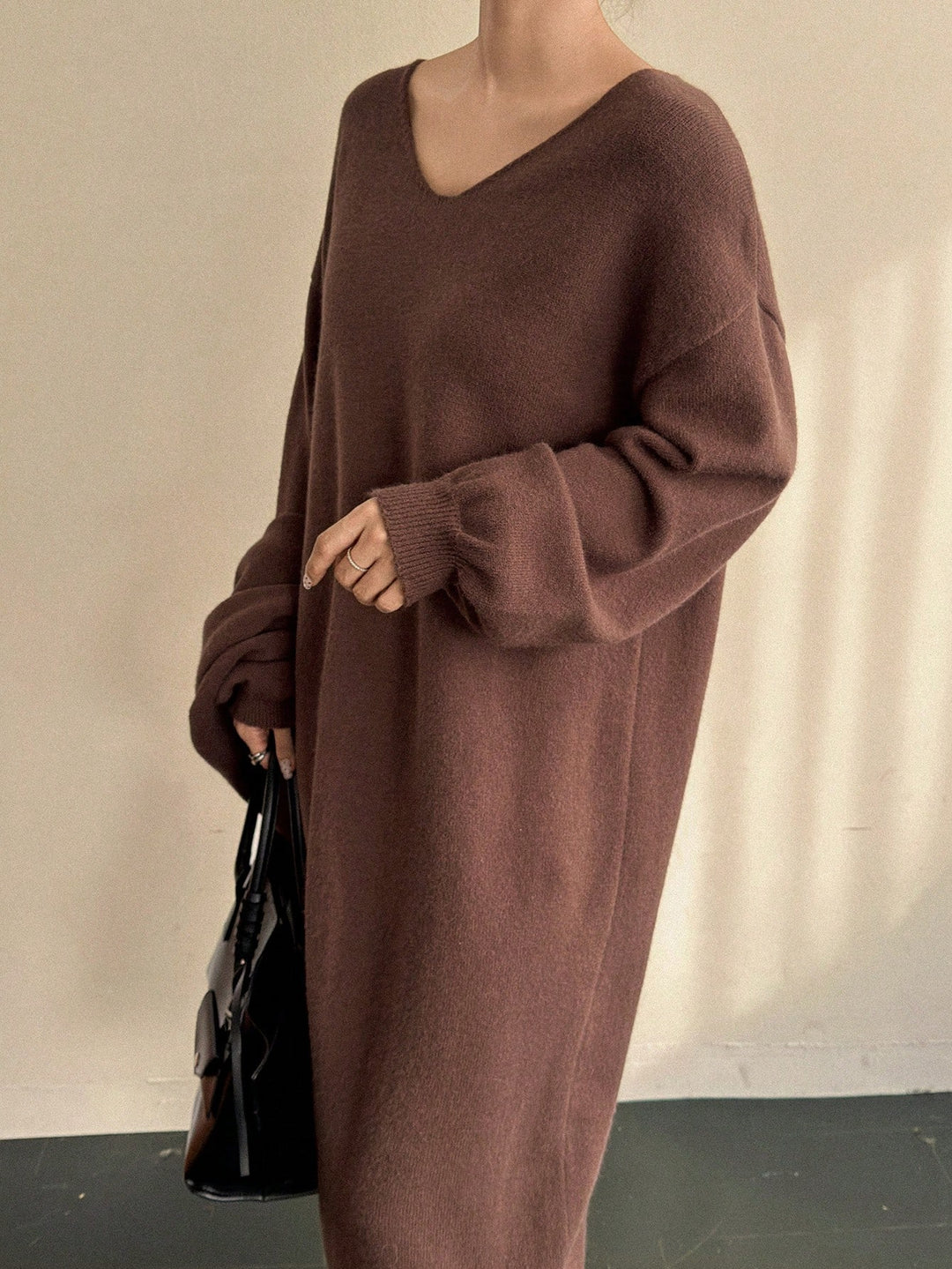 Set rochie și fular SHEIN, maro