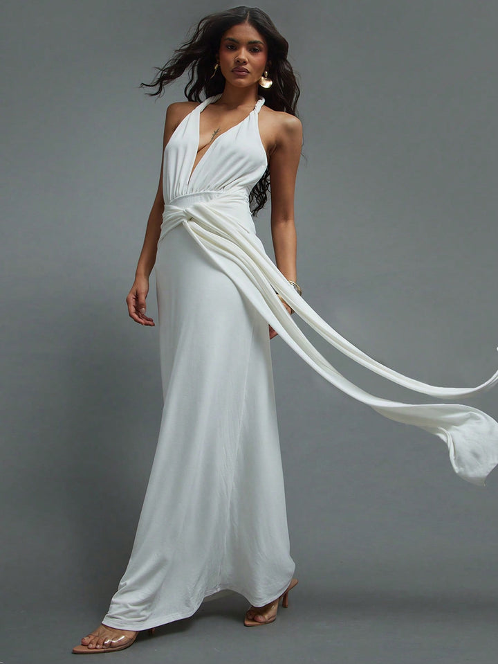 Rochie maxi SHEIN, alb