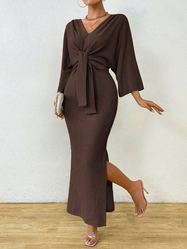 Rochie maxi SHEIN, maro