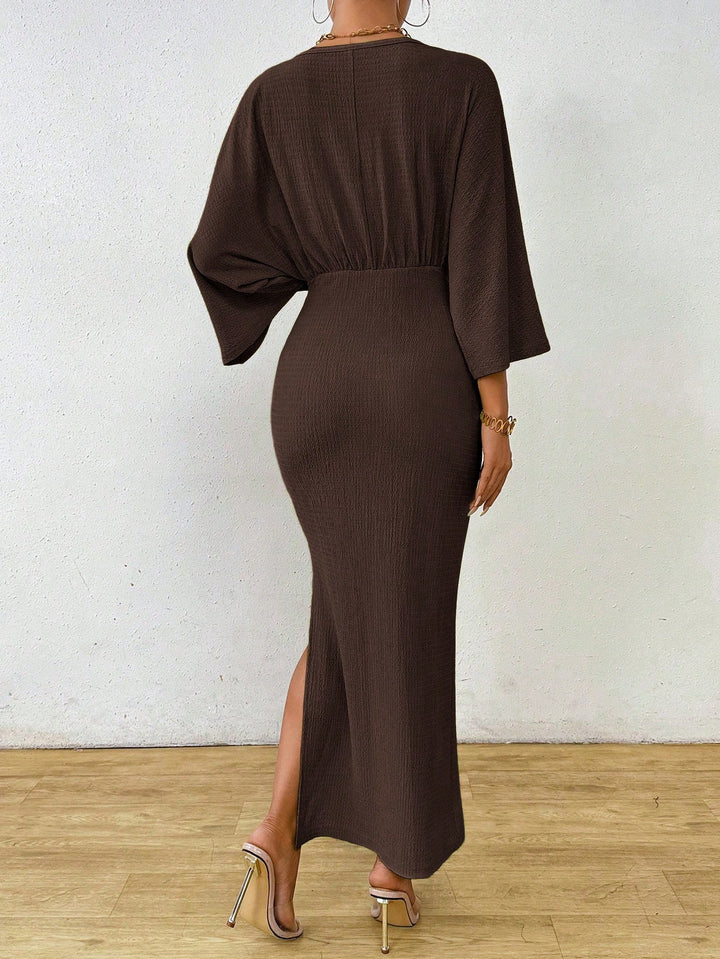 Rochie maxi SHEIN, maro