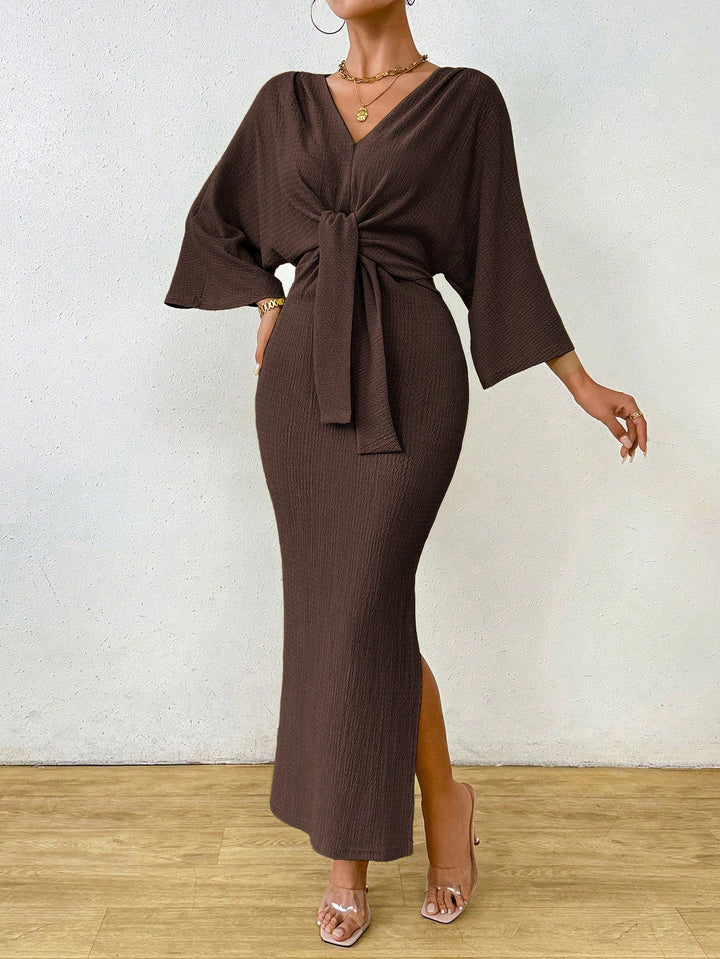 Rochie maxi SHEIN, maro