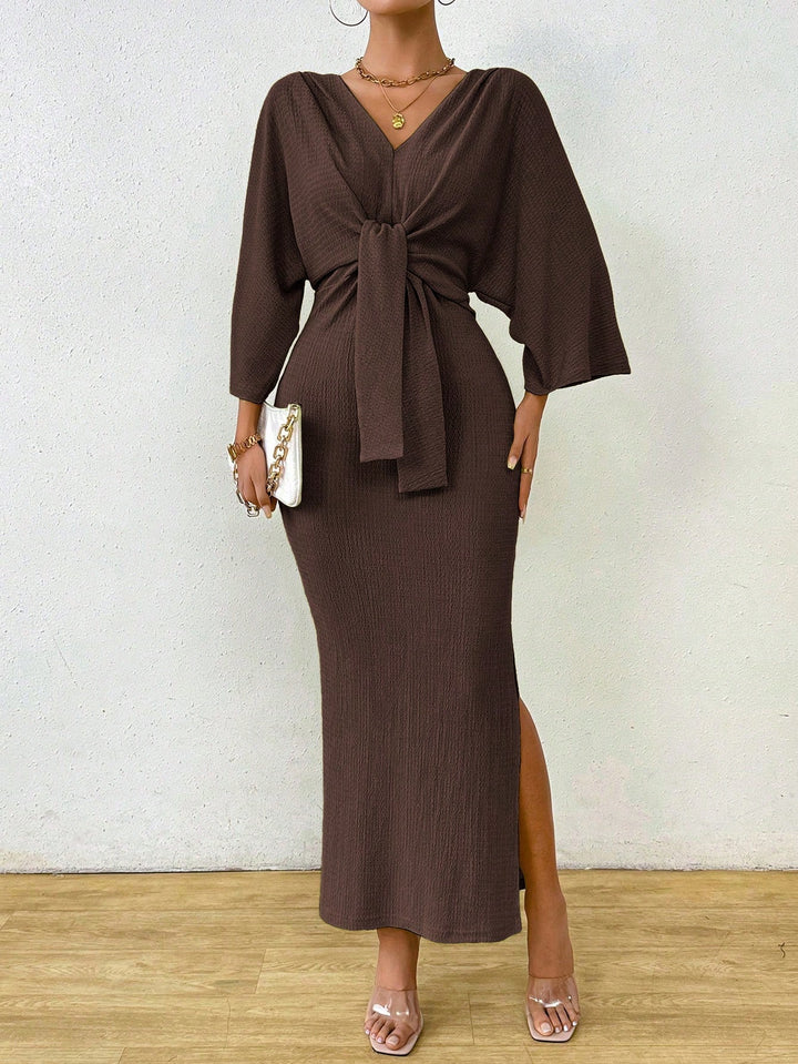 Rochie maxi SHEIN, maro
