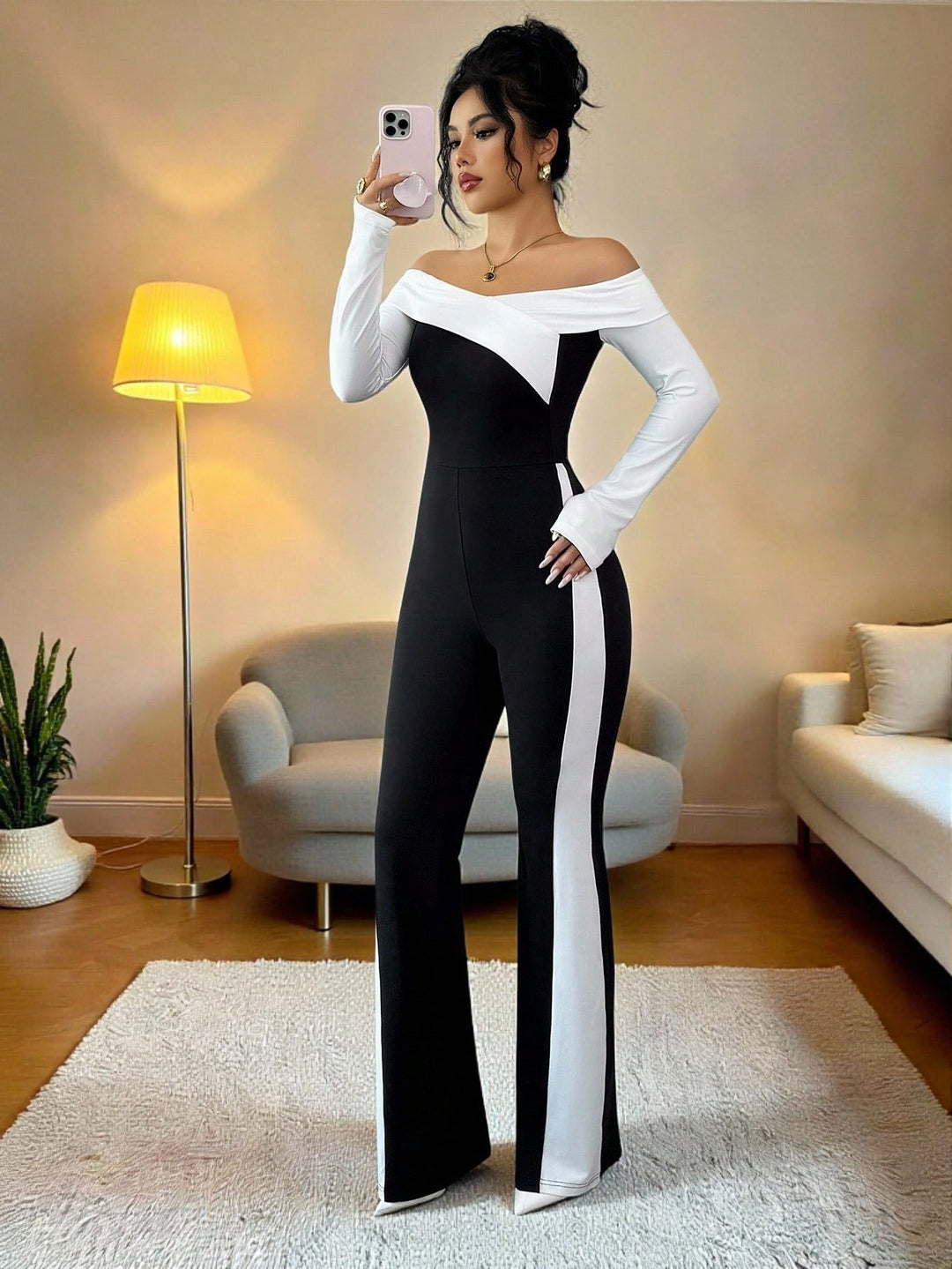 Salopetă lungă SHEIN, mix culori