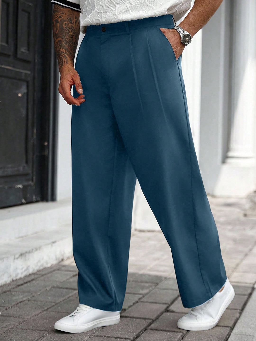 Pantaloni SHEIN, albastru