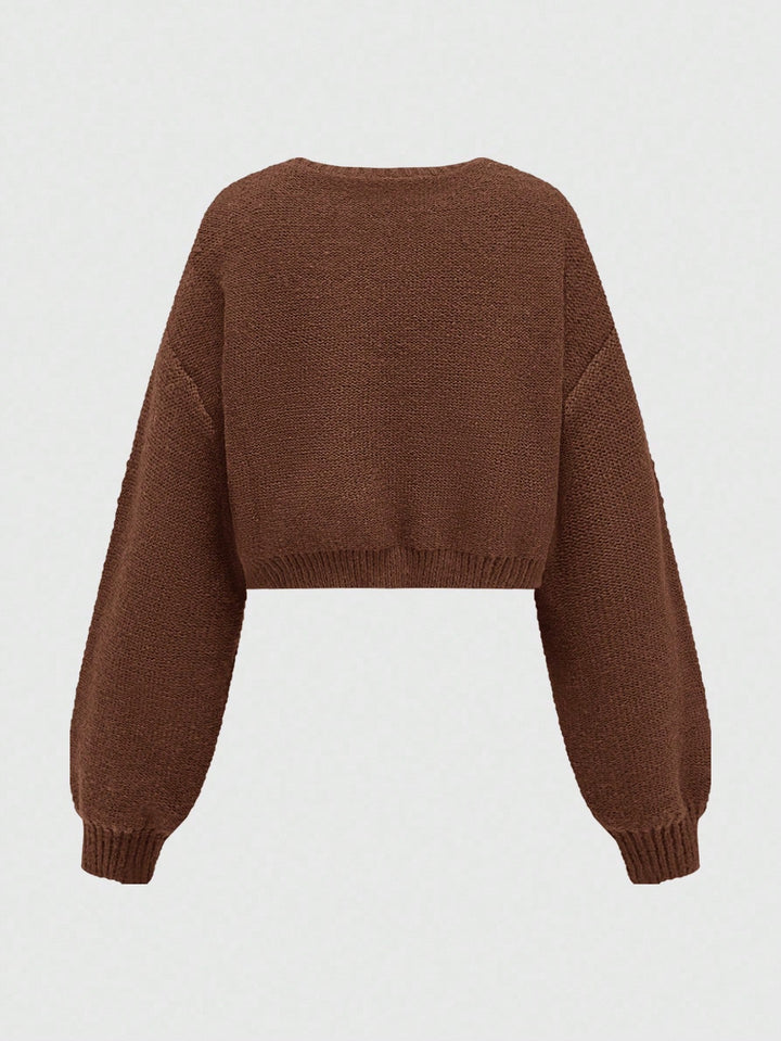Cardigan SHEIN, maro