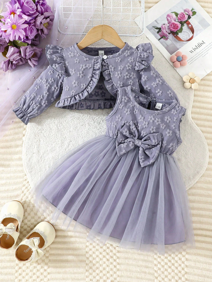 Set cardigan si rochie Shein, mov