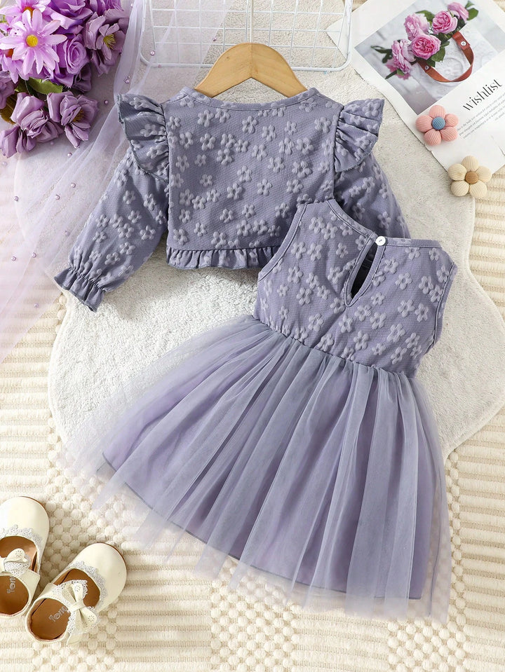 Set cardigan si rochie Shein, mov