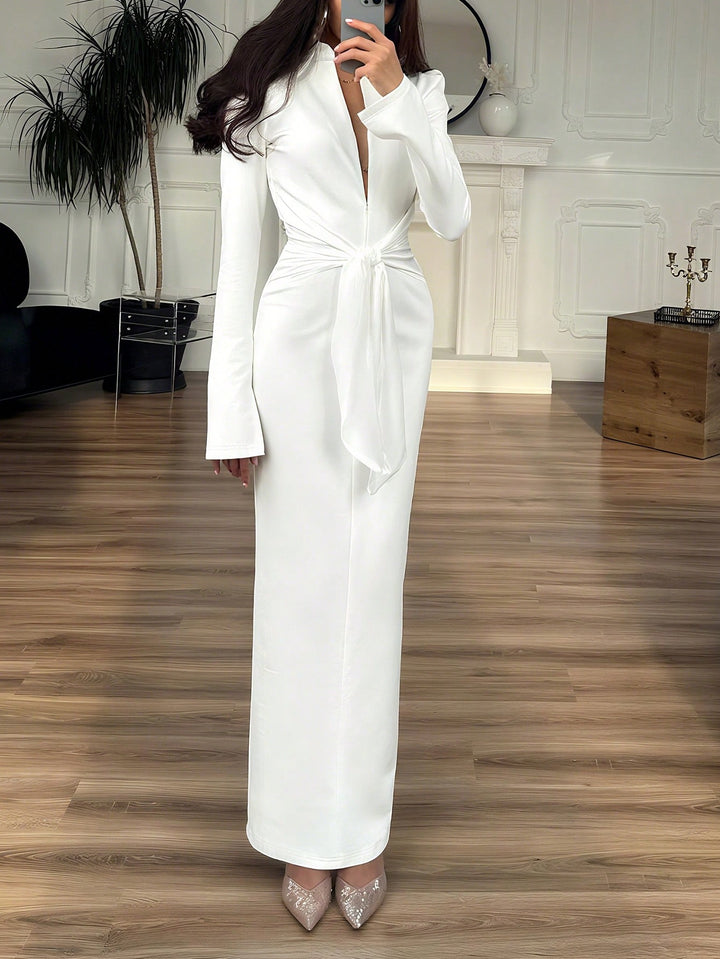 Rochie maxi SHEIN, alb