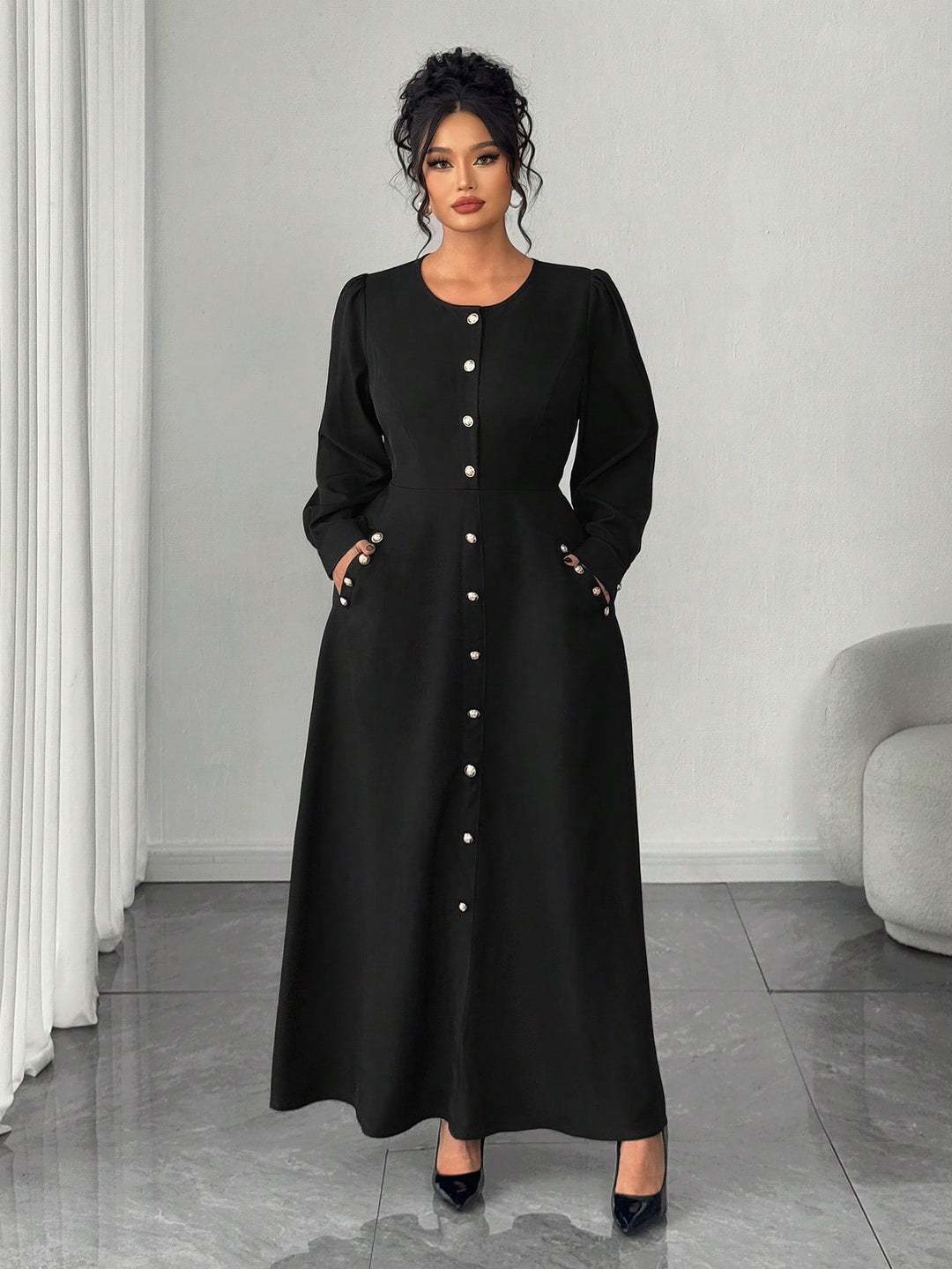 Rochie maxi SHEIN, negru