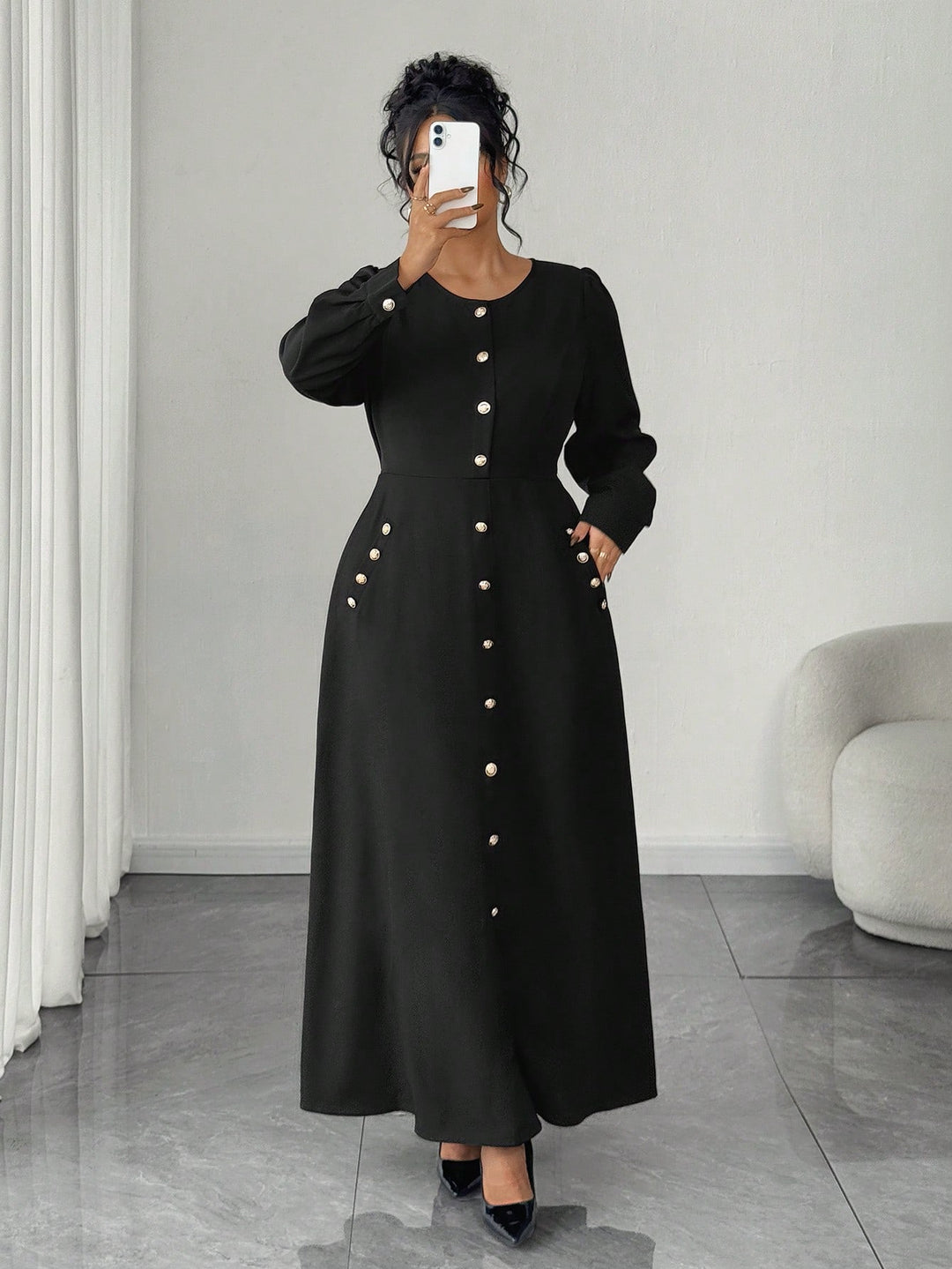 Rochie maxi SHEIN, negru