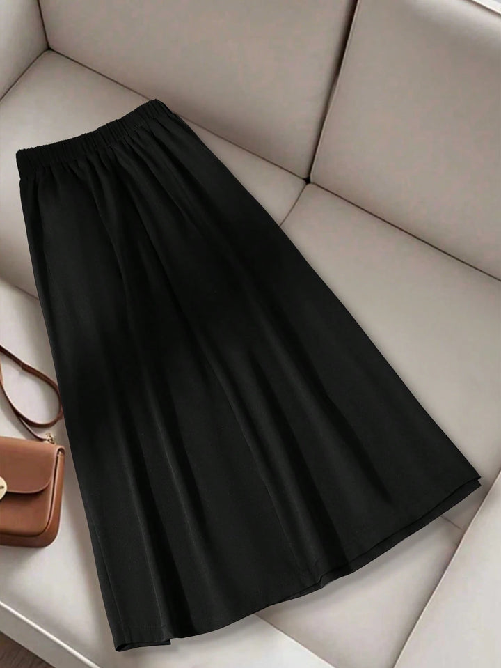 Fustă maxi Shein Curve+, negru