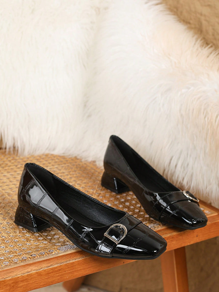 Pantofi cu toc SHEIN, negru