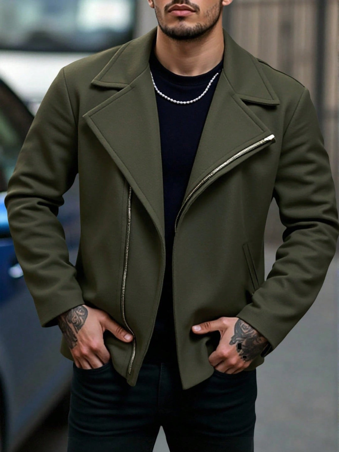 Palton SHEIN, verde