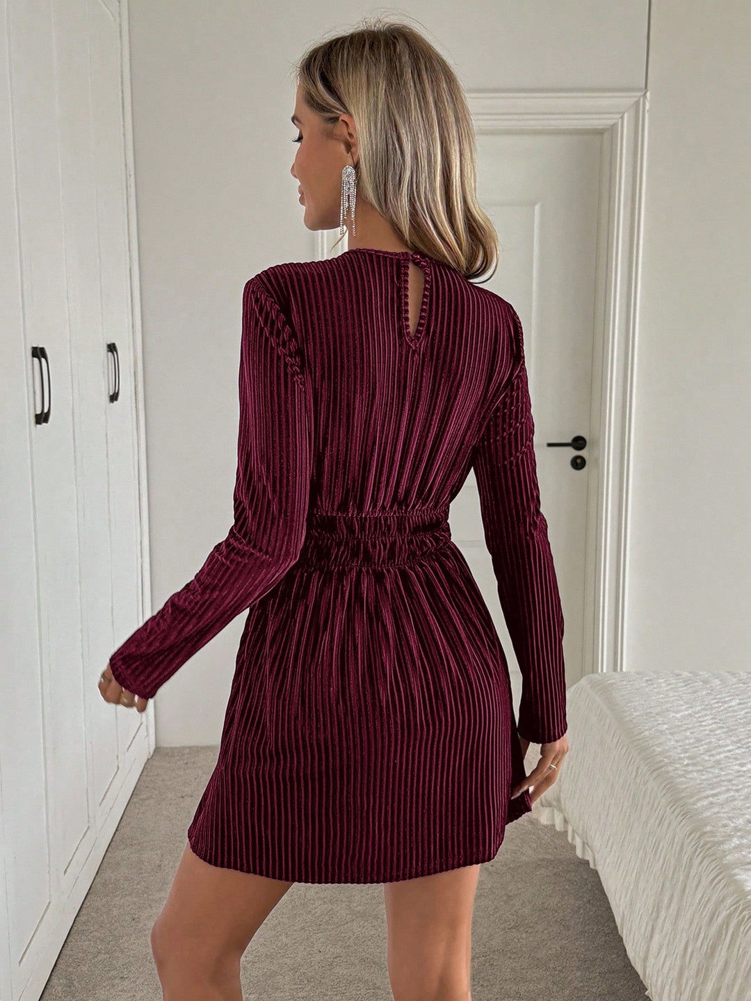 Rochie scurtă SHEIN, vișiniu