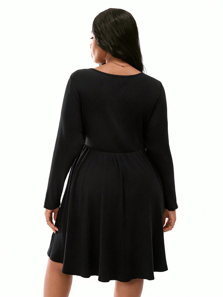 Rochie mini Shein Curve+, negru