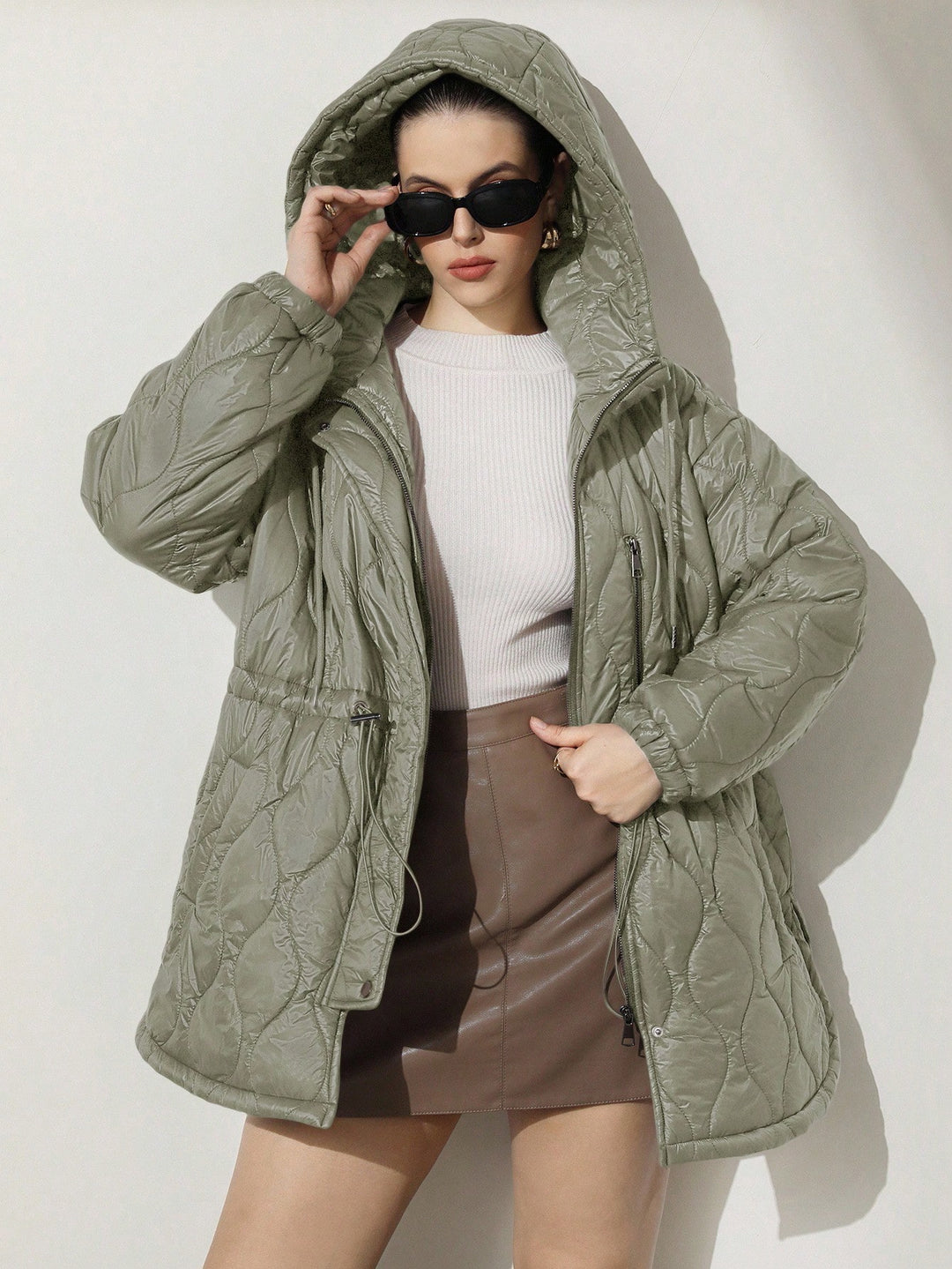 Palton SHEIN, verde
