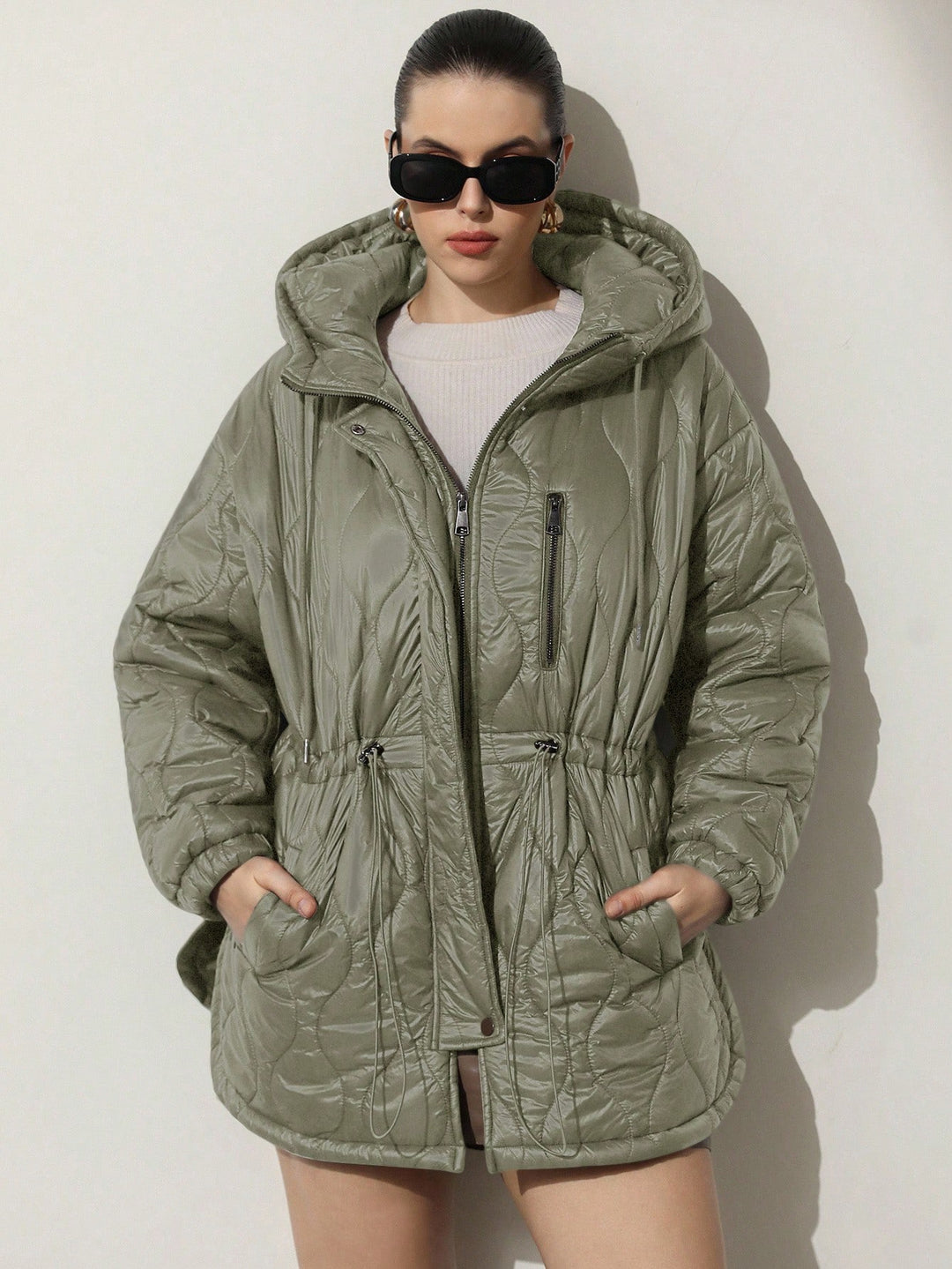 Palton SHEIN, verde