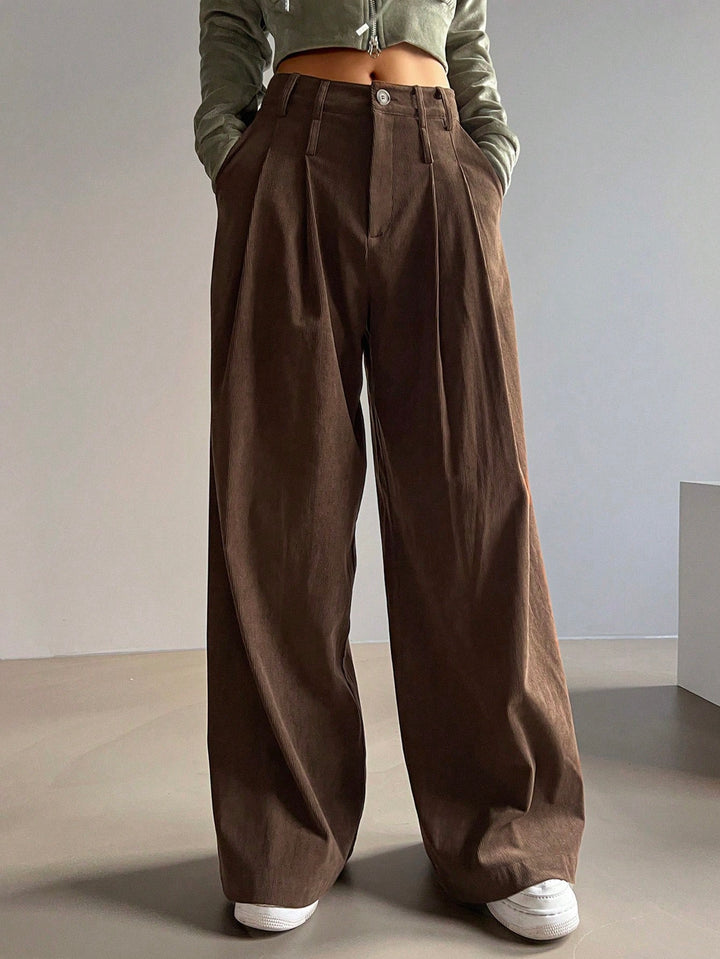 Pantaloni SHEIN, maro
