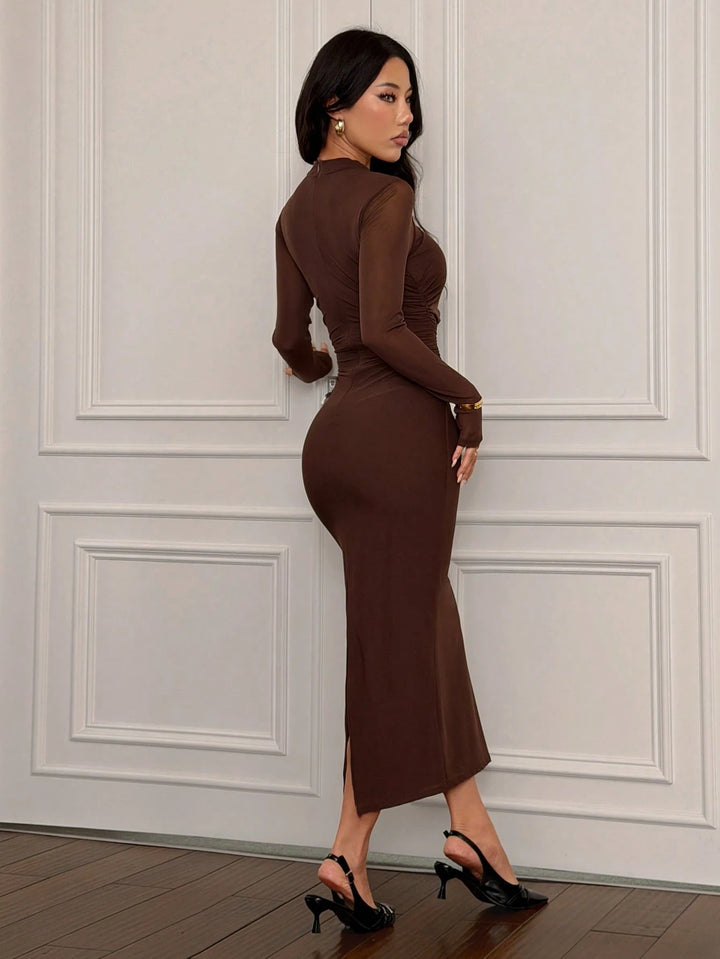 Rochie maxi SHEIN, maro
