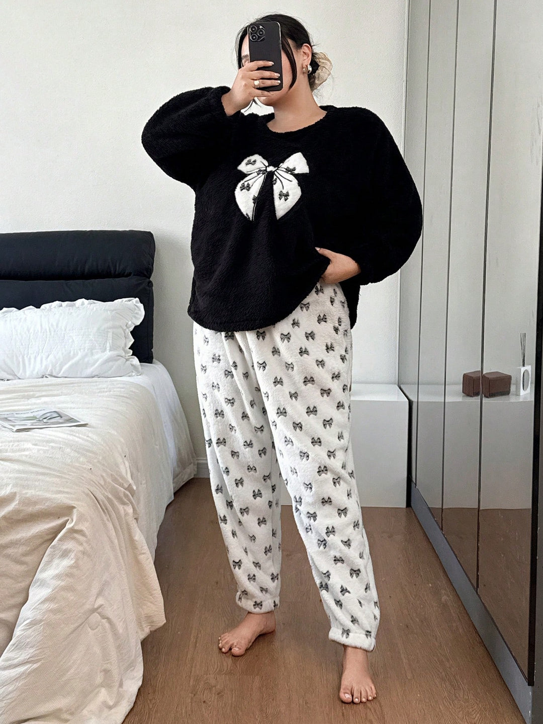 Set pijamale SHEIN, negru
