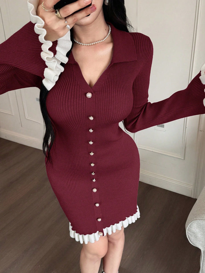 Rochie mini SHEIN, vișiniu