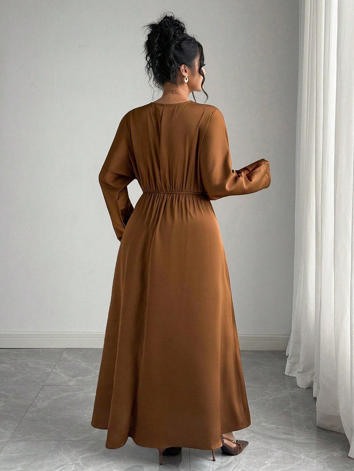 SHEIN Medium Brown Dress
